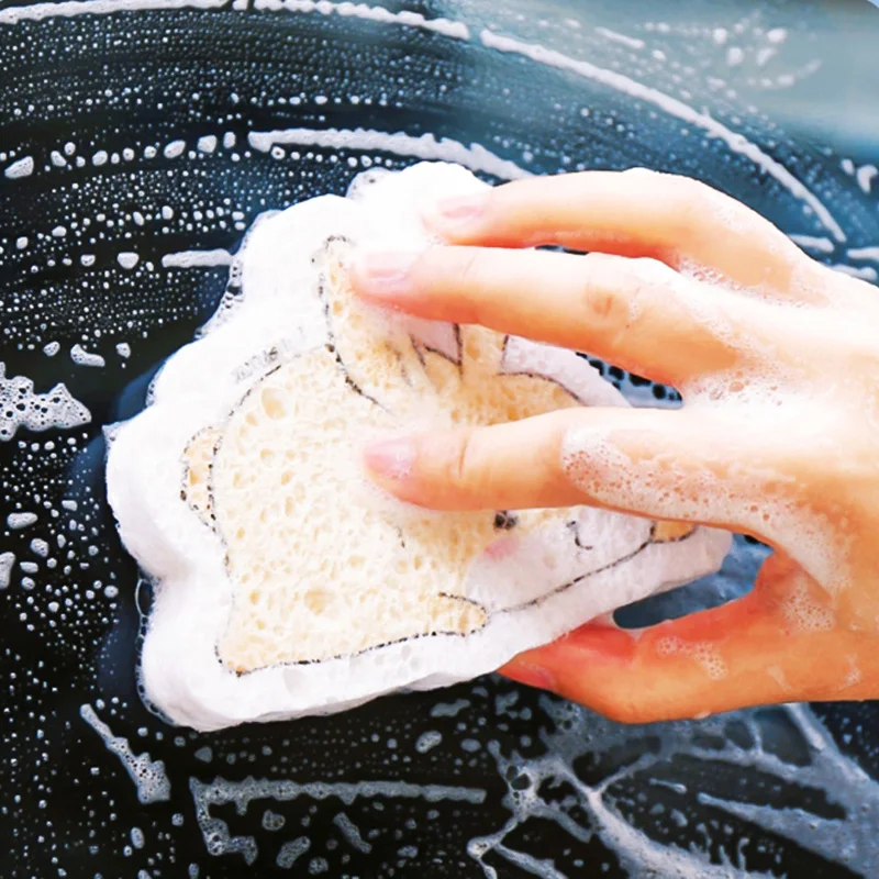 

Милая губка для мытья посуды, кухонные чистящие щетки, инструменты для домашней уборки, аксессуары, плиты, ткань для ванной