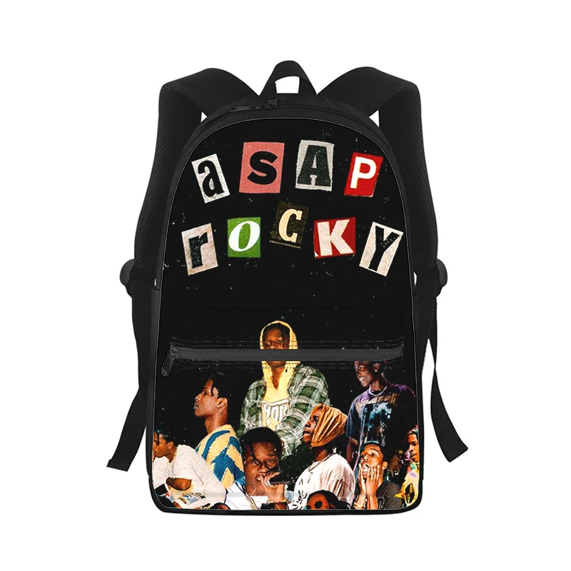 Asap Rocky Rapper TESTING Men Women Backpack 3D Print Fashion Student School Bag Laptop Backpack Kids Travel Shoulder Bag