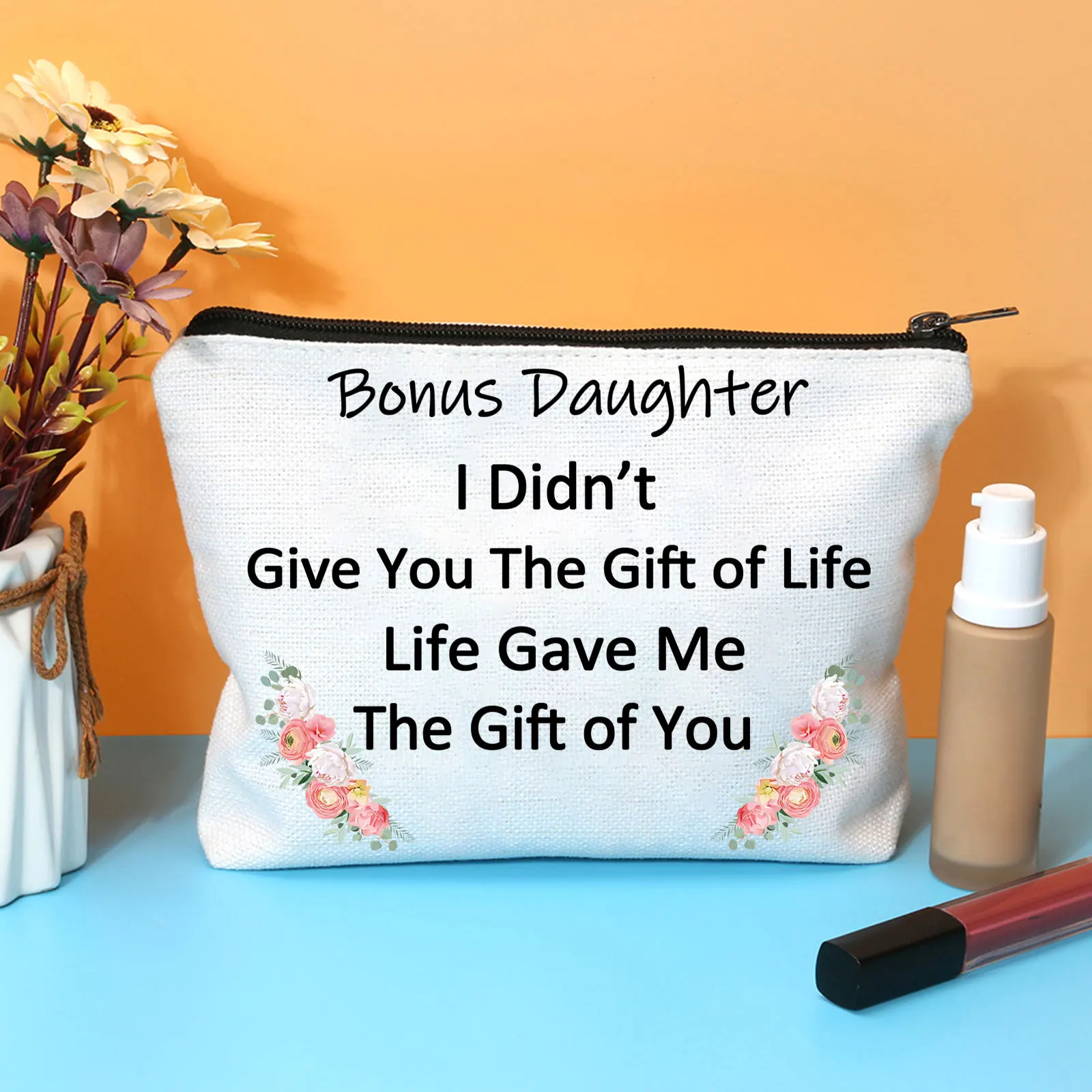 

Women Mom Letters Printed Cosmetic Bag Lady Canvas Travel Toiletry Bag Beauty Pouch Bags Make up Organizer Bag Mother's Day Gift