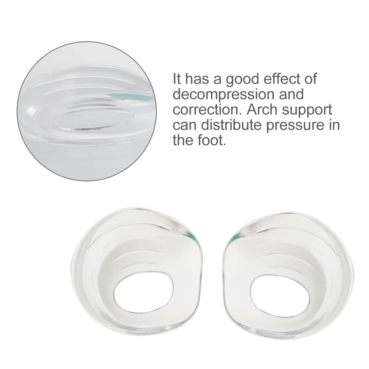 2 пары гелевых вставок для пяток стельки поддержки свода стопы женщин рабочие