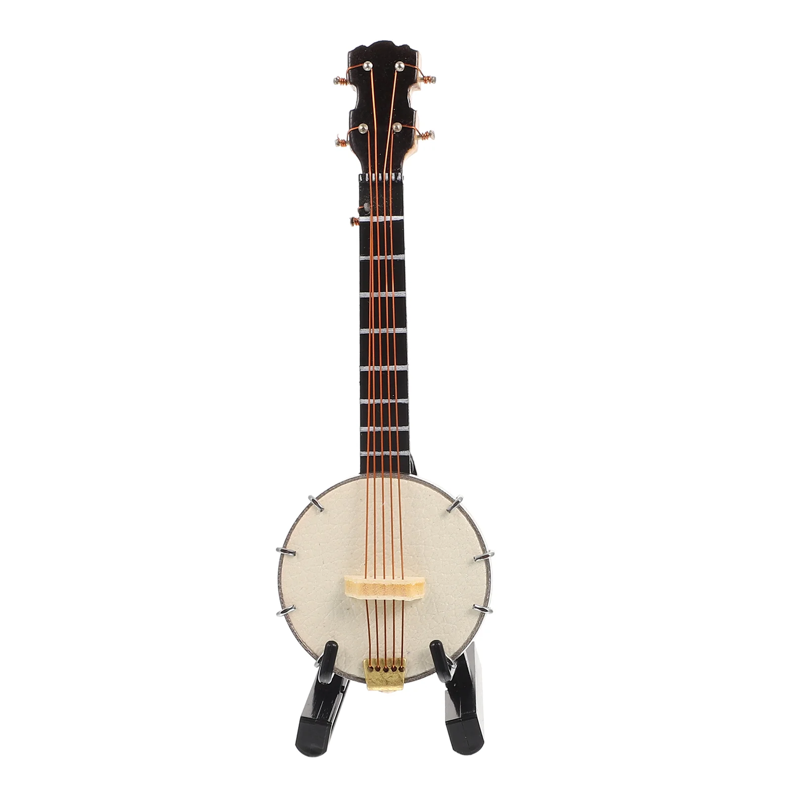 

Banjo Miniature Ornament Model Musicalinstrument Mini Decor Guitar Simulation Decoration Hanging Small Instruments Stand Tree