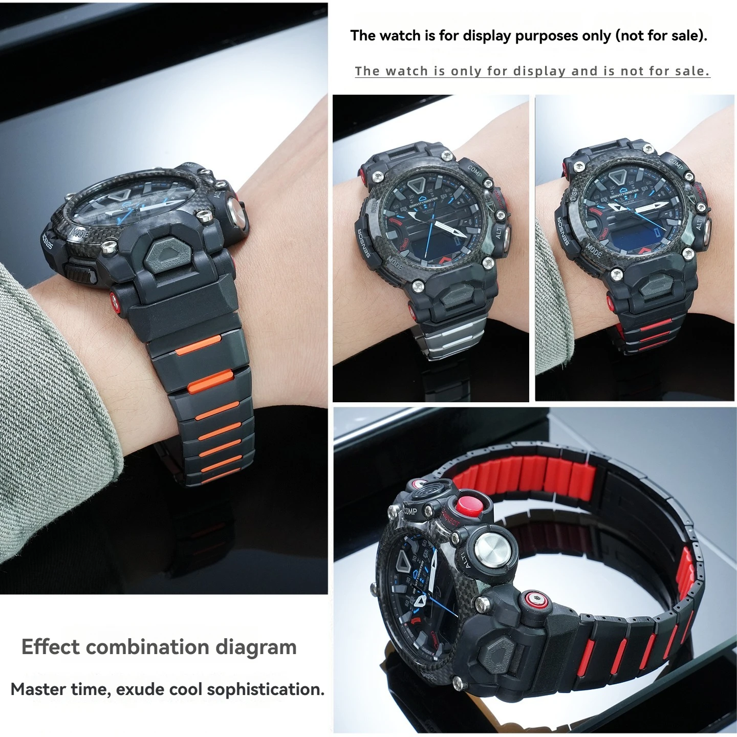 Подходит для часов Casio GR-B200 с ремешком из нержавеющей стали G-SHOCK с изображением астронавта Кингба, аксессуары из нержавеющей стали для мужчин. (art.: 3920dbbb81dca) - 3920dbbb81dca