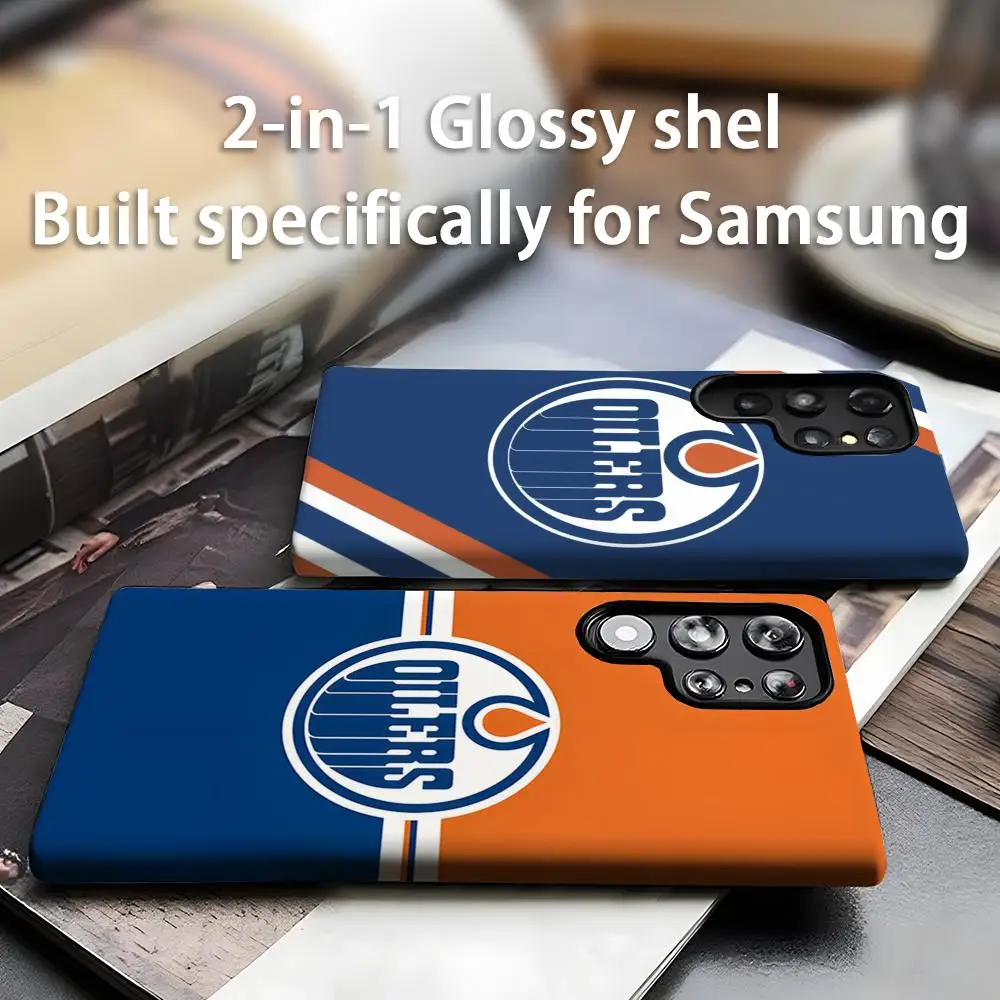 Фото Чехол для телефона Edmontons o-Oilers для Samsung Galaxy S25 S24 S23 S22 S21 Plus Ultra 2-в-1, глянцевый корпус №1