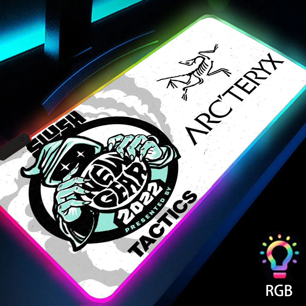 

Arcteryx Desk Accessories Anime Big Mouse Pad Notebooks for Games LED Desk Mat Pad Backlit Gaming Office Game Mats RGB Keyboard