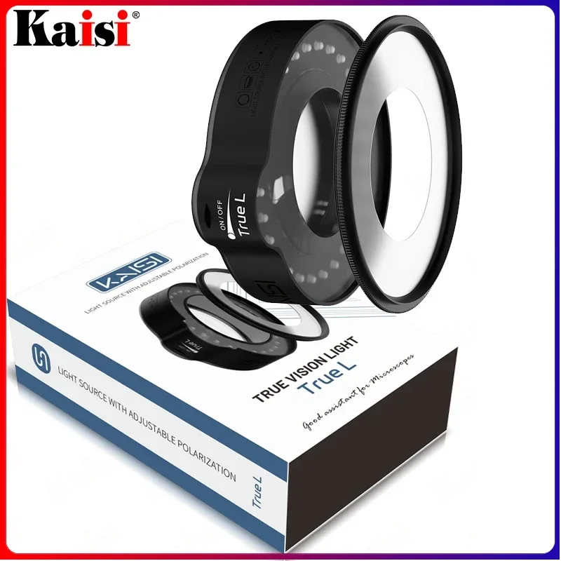 Микроскоп Kaisi Ture L 40 с поляризационными кольцами Женская ультра-яркая лампа для