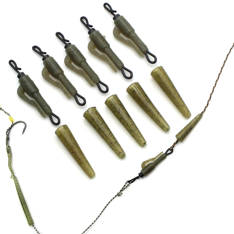 

10 шт. аксессуары для ловли карпа Гибридный зажим резиновый быстросменный поворотный хвост резиновый Анти-спутывание для карпа рыболовная т...