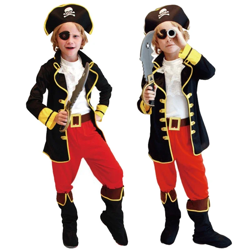 

Jack Sparrow Children's Pirate Costume, Carnival Party Props Costume, Pirates of the Caribbean Cosplay