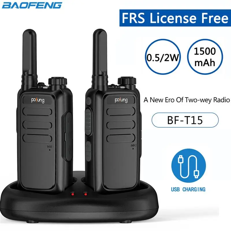 

Портативная рация BAOFENG T15, 22 канала, 2 Вт/0,5 Вт