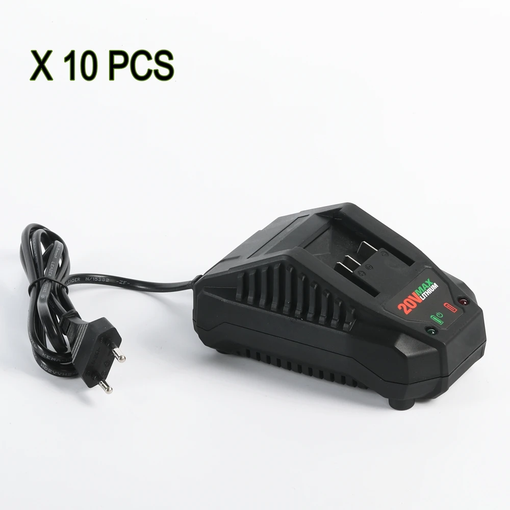 

LOJOAN 10 Packs 21.5V 2.4A 65W Fast Charger for Parkside 20V Team Power Tool Battery for PLG 20 A4 PLG 20 A1