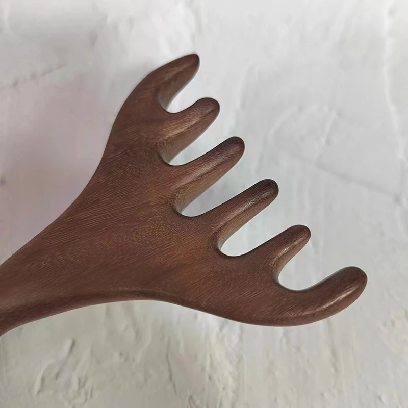 Бамбуковая расческа для массажа тела сандаловые олени рога акупунктура с