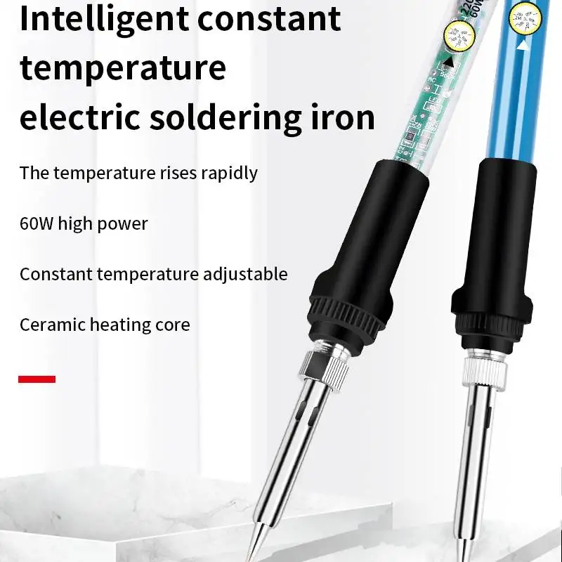 

Mini Soldering Iron Adjustable Temperature Electric Solder Iron Rework Station Mini Handle Heat Pencil Welding Repair Tools 60W