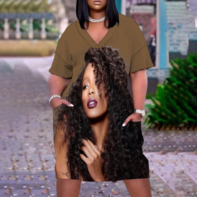 

Африканское платье для женщин, модные сексуальные африканские платья для девушек, женское вечернее Повседневное платье с коротким рукавом,...