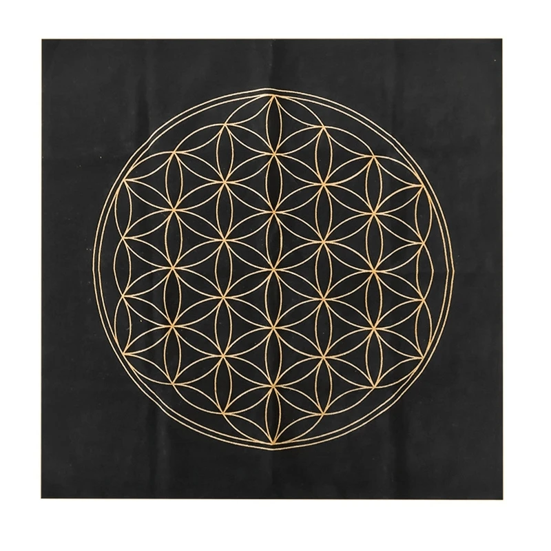 

831C Tarot Card Special Tablecloth Board Game Fortune Astrology Velvet Card Mat Flower of Life Divination Altar Cloth