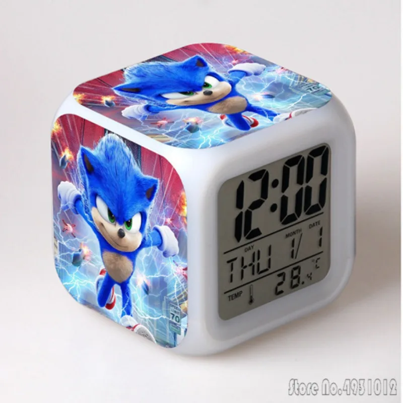 Admire Sonic The Hedgehog Boy Будильник Креативный студенческий светодиодный куб 8x8x8 см со