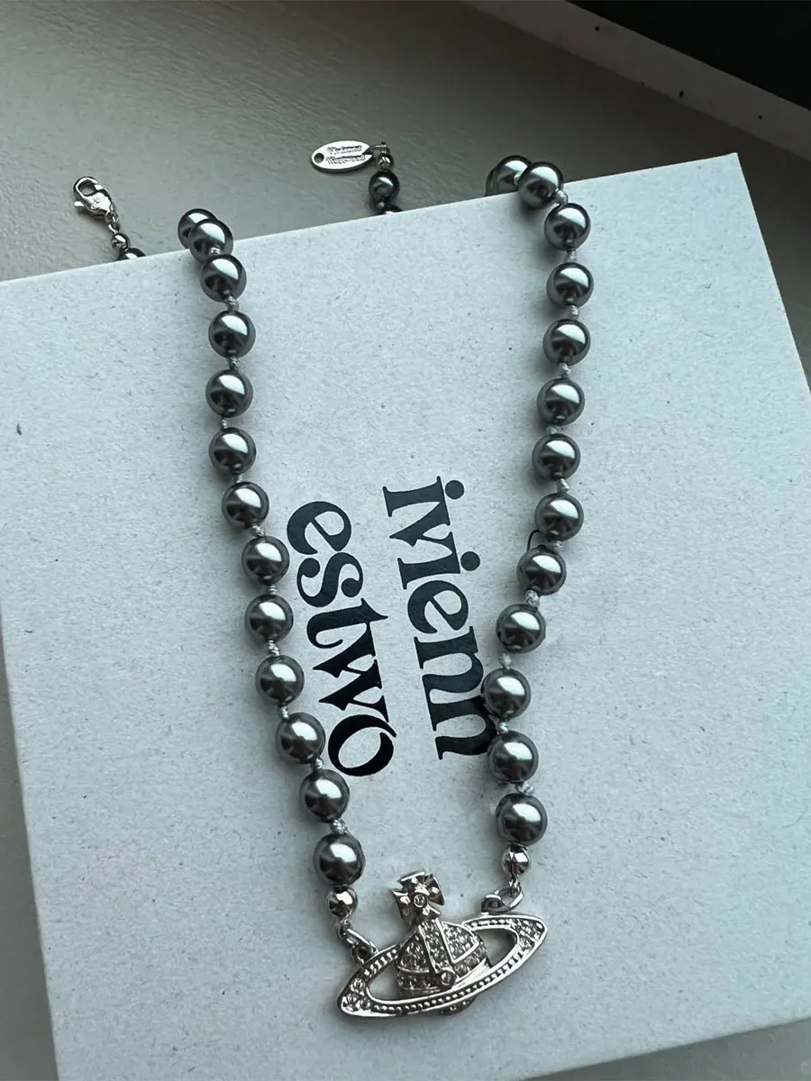 Жемчужное ожерелье Xiempress женское с черным жемчугом легкая цепочка роскошный