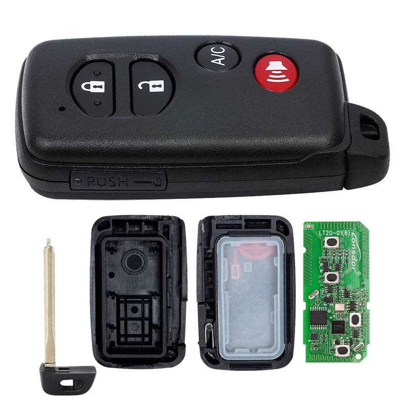 

KEYECU 4 кнопки 314,3 МГц 433 МГц для Toyota Prius 2010 2011 2012 2013 2014 2015 Автоматический умный дистанционный брелок HYQ14ACX 271451-5290