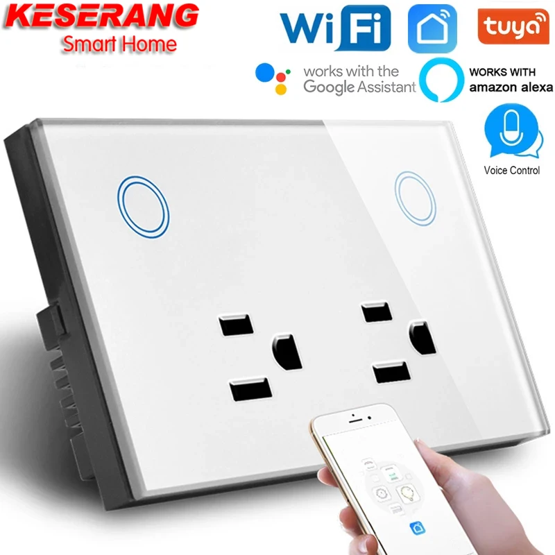 

Умная настенная розетка с поддержкой Wi-Fi, 10 А