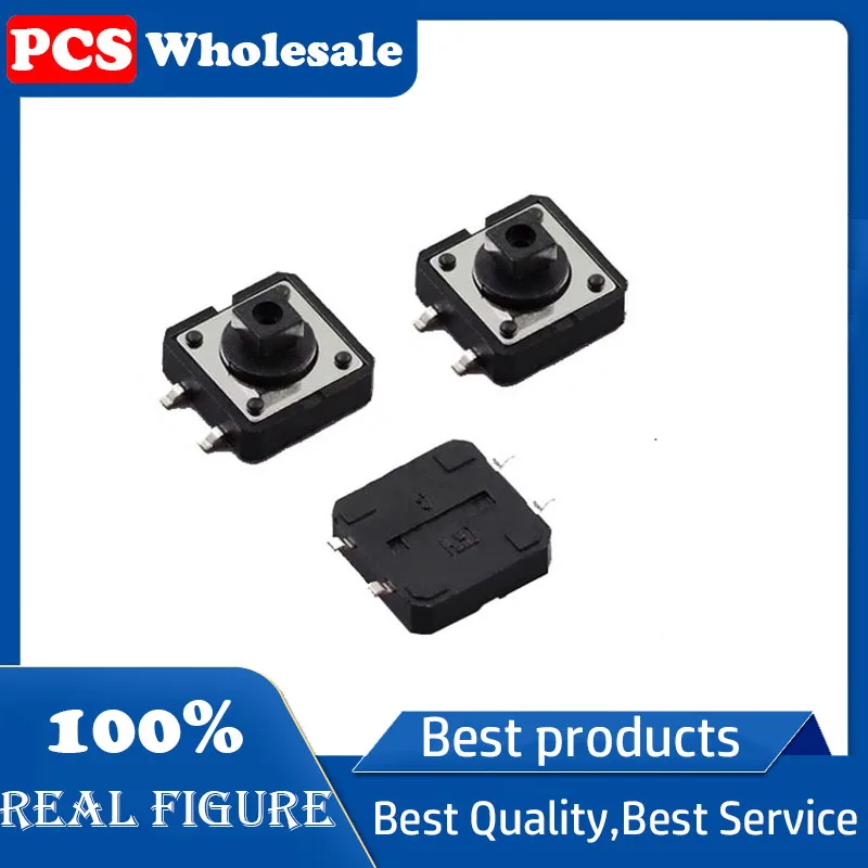 Вертикальный 4-контактный прямоугольный кнопочный переключатель Без столба TS-G006A