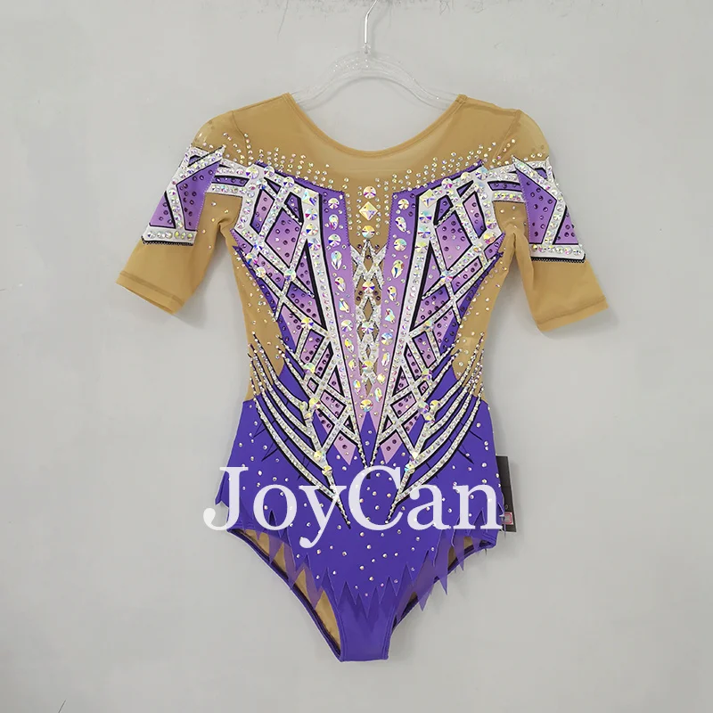 JoyCan Rhthmic гимнастические трико для девушек женщин Фиолетовый спандекс элегантная
