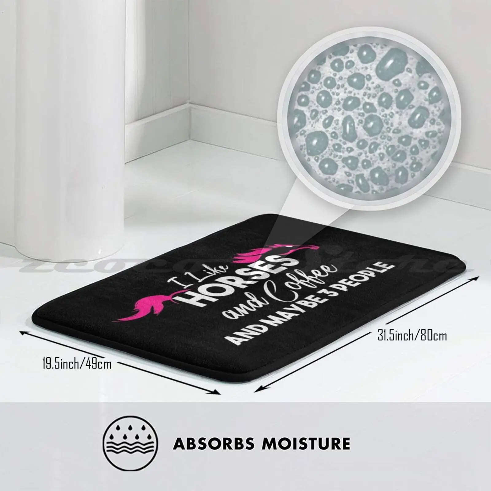Забавный ковер Я люблю лошадей и кофе подарок для мужчин женщин нескользящий