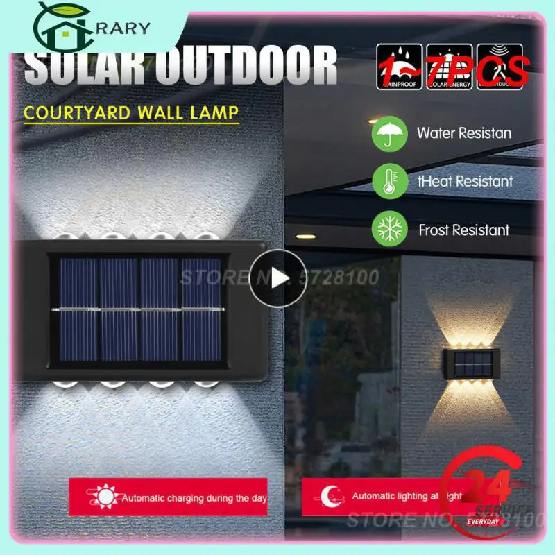

1~7PCS Solar Wall Lamp Outdoor Waterproof Solar Lights Up And Down Luminous Lighting For Garden Street Landscape Balcony Outdoor