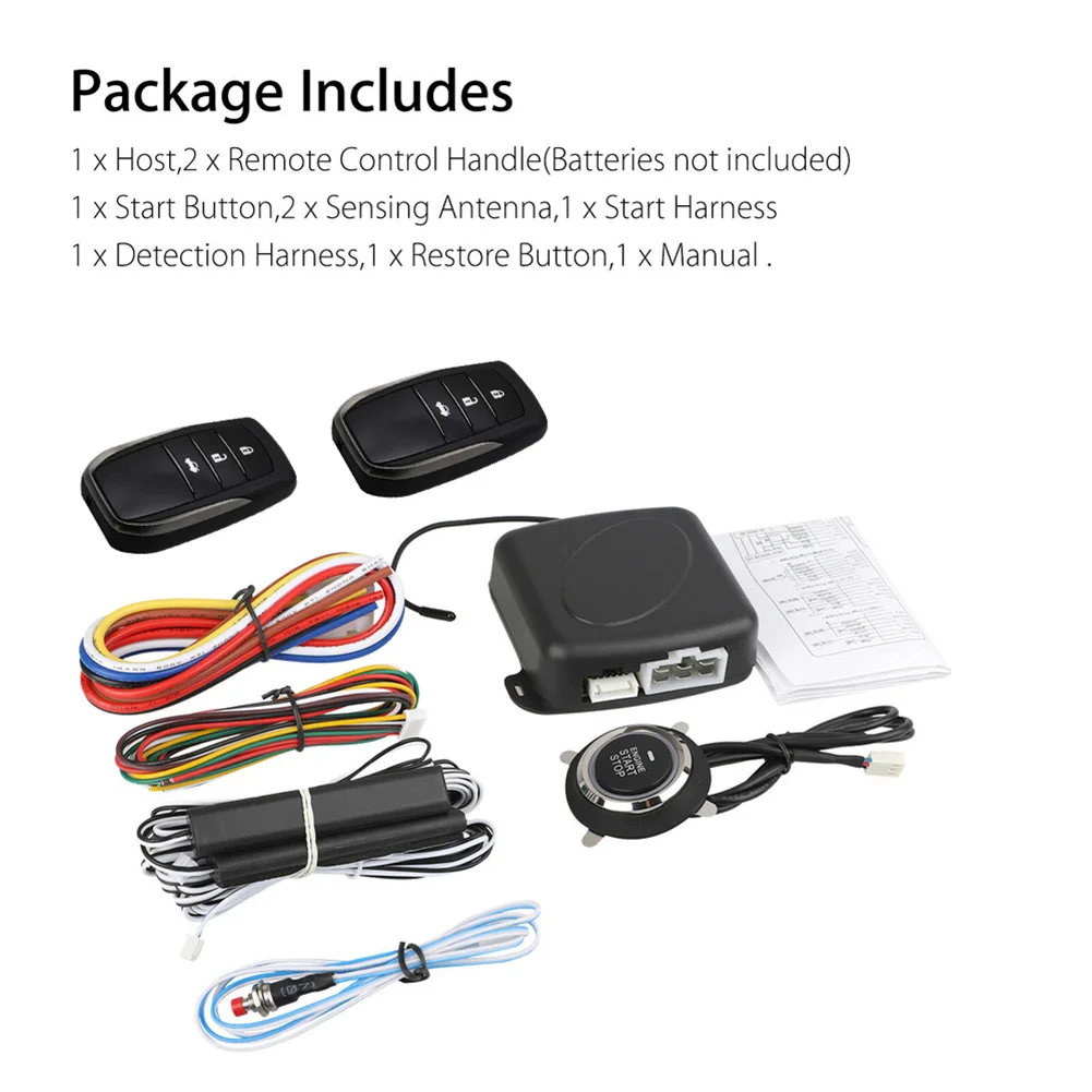 

Start Button Car Engine 7x6x3cm Alarm System Alert Engine Entry PKE Plastic