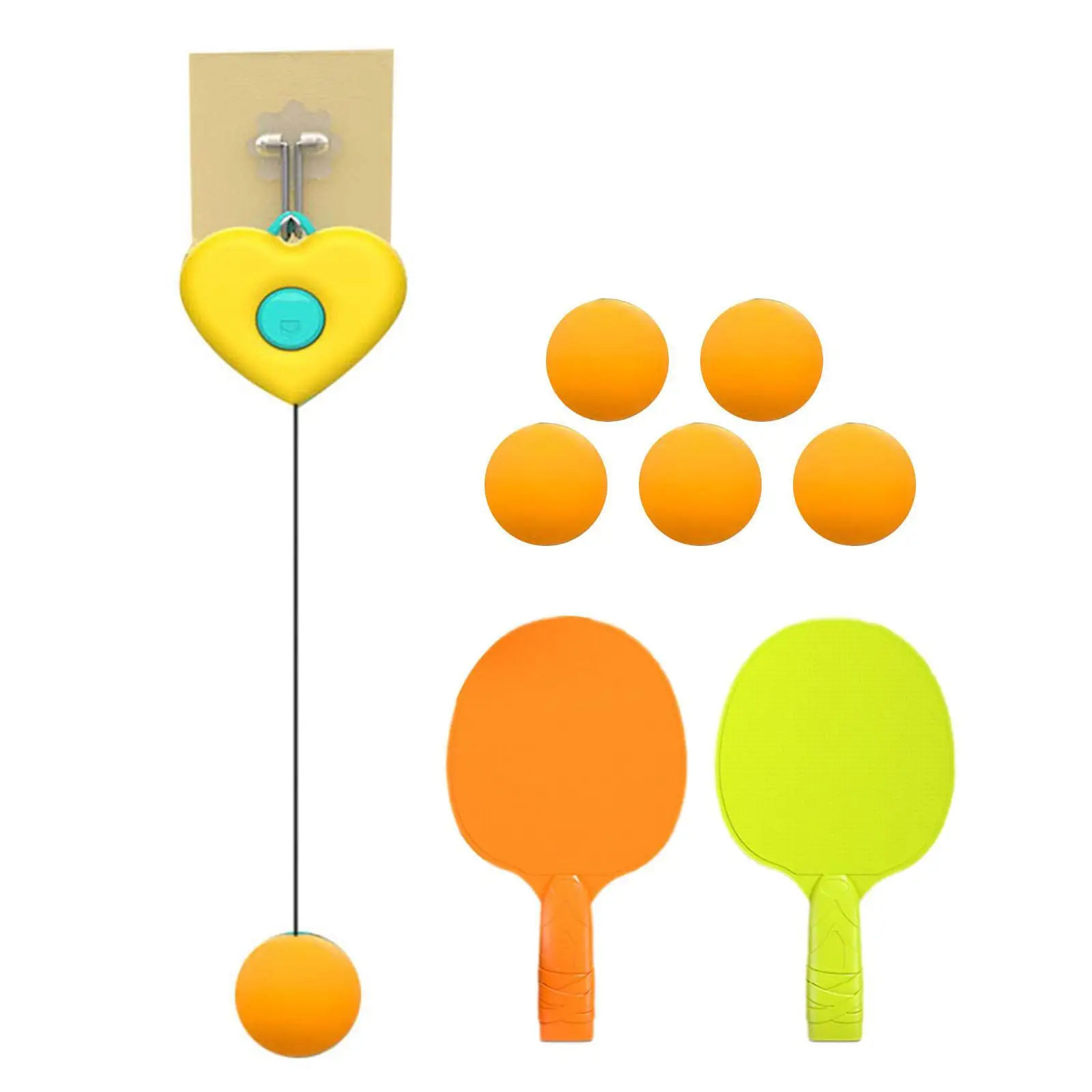 

Table Tennis Self Training Set Indoor Hanging PingPong Trainer Parent-child Interaction Single Double Sparring Practice Device