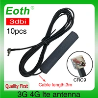 eoth 10pcs 3g 4g lte antenna 3dbi crc9 connector plug antenne router external repeater wireless modem antene