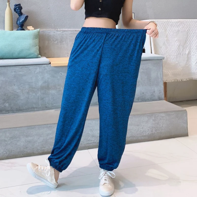 wiosenną jesienią nowe spodnie do spania luźne codzienne od piżamy damskie duże rozmiary 5XL 6XL 7XL sportowe ubrania domowe