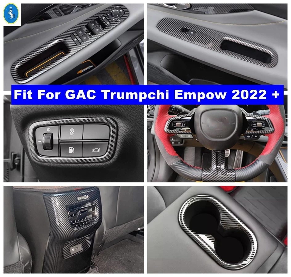 

Window Glass Lift / Steering Wheel / Rear Air AC Vent Outlet Cover Trim For GAC Trumpchi Empow 2022 2023 Interior Accessories
