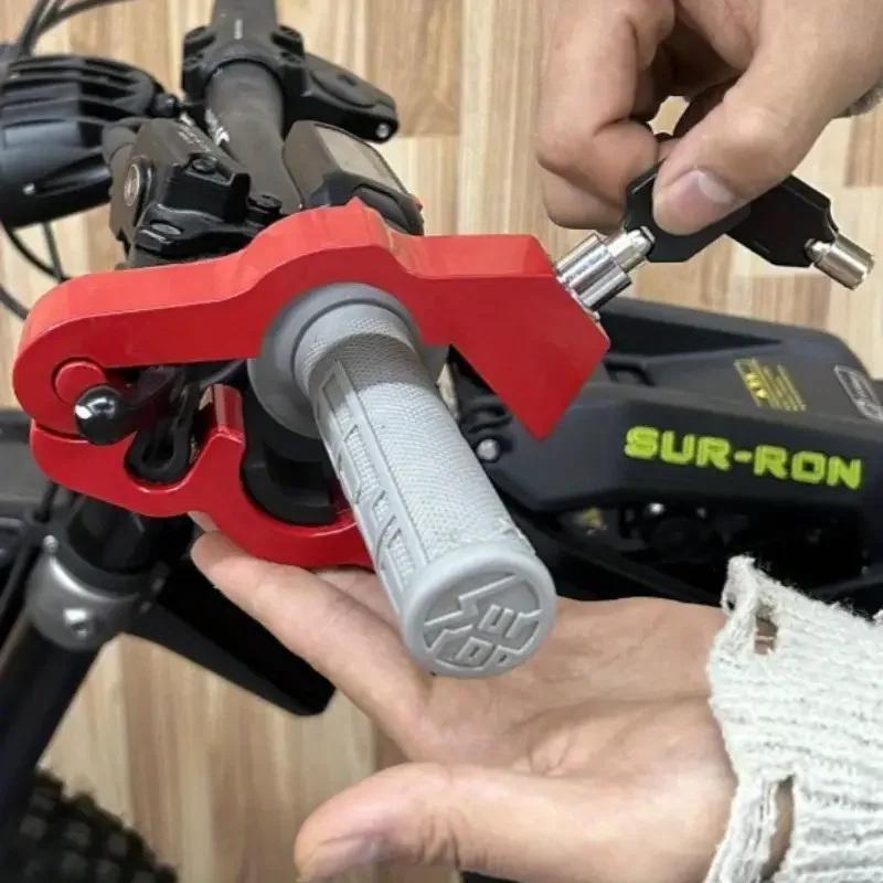 

Универсальный мотоциклетный замок для ручки, безопасный руль, блокировка трубки, подходит для скутера, квадроцикла, уличных велосипедов, защита от кражи, безопасная