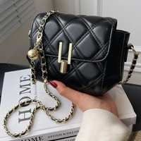 small square pu leather lingge crossbody bags for women designer luck chain women shoulder bag luxury brand chain woman handbags