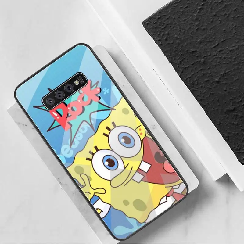 Чехол для телефона Губка Боб закаленное стекло Samsung S20 Plus S7 S8 S9 S10 Note 8 9 10 |