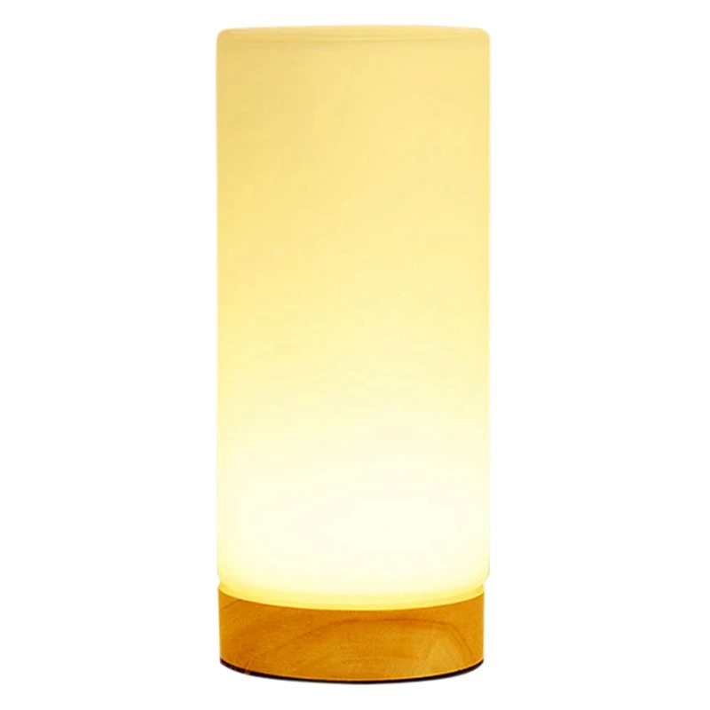 

Ночник прикроватный в скандинавском стиле, деревянная стеклянная настольная лампа, лампа для кабинета, освещение для чтения, прикроватный ...