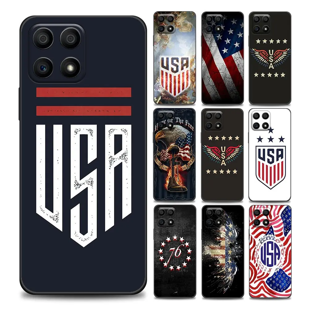 

American USA Flag Honor Case for 8X 9S 9A 9C 9X Pro Lite Play 9A 50 10 20 30 Pro 30i 20S(6.15) Soft Silicone