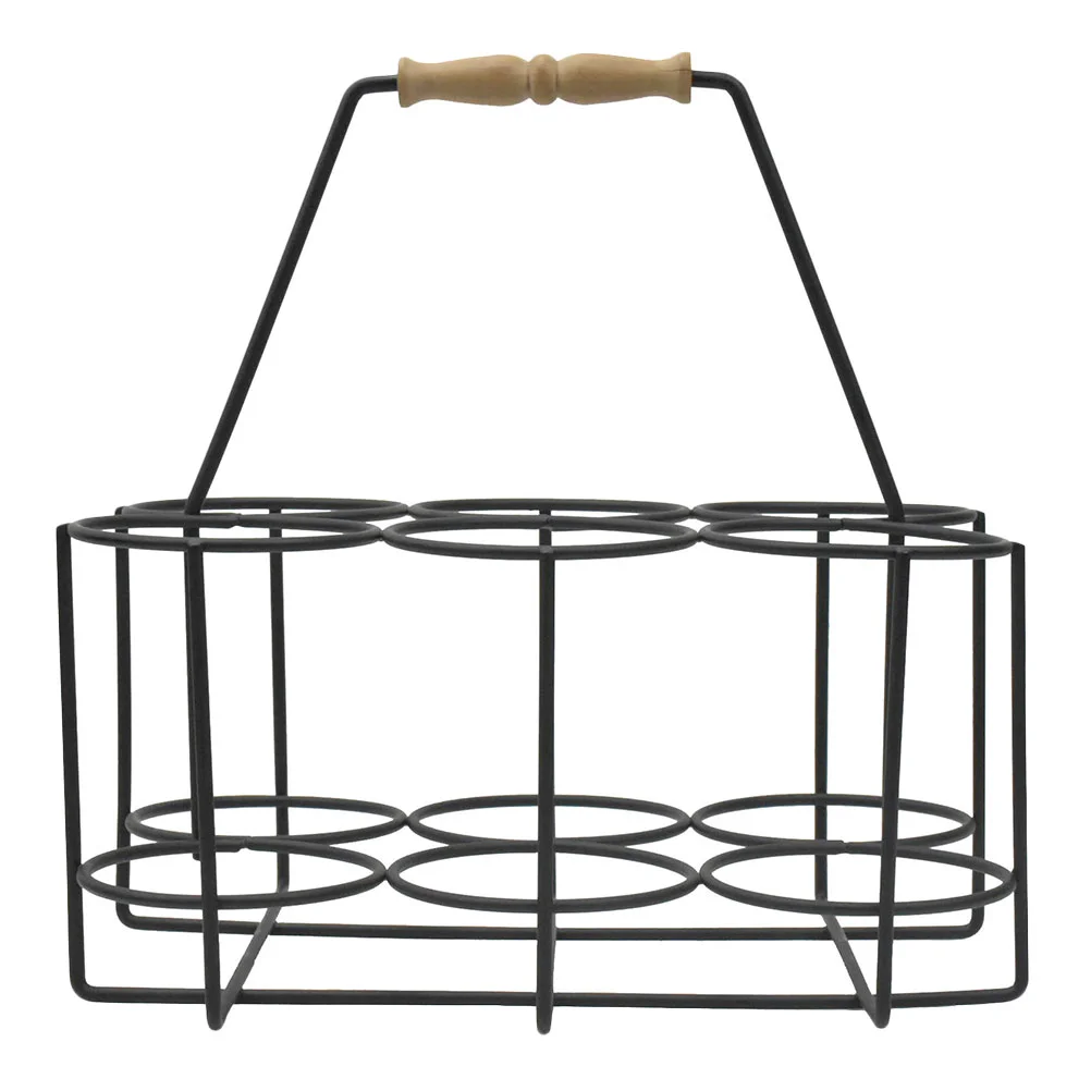 

Подставка для винных бутылок, держатель для хранения пива, переноска для молока, напитков, металлическая подставка, деревенский органайзер,...