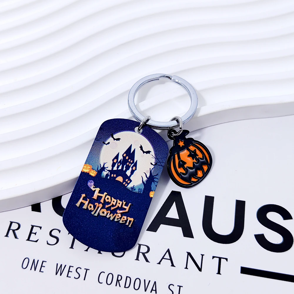 Новинка классический брелок из нержавеющей стали в виде тыквы призрака