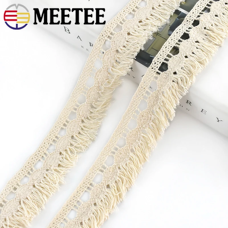 10Yards 3.5cm Meetee Cotton Fringe Tassel Lace Trim Ribbon for Hometexile Clothes Curtain Decor DIY Sewing Accessories AP2113 | Дом и сад
