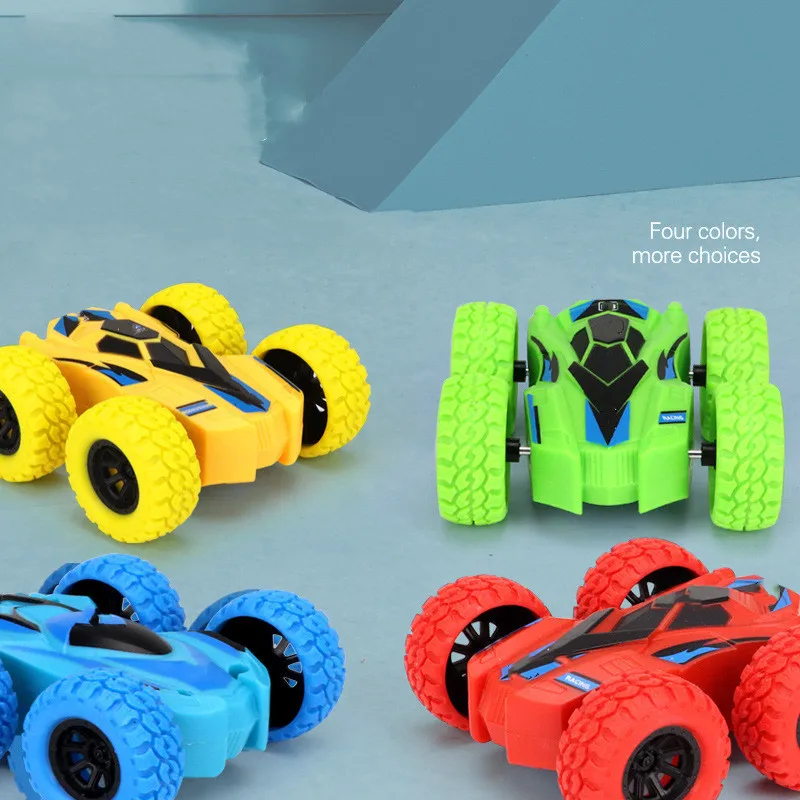 

Kids Toy Car Fun Double-Side Vehicle Inertia Safety Crashworthiness and Fall Resistance Shatter-Proof Model Toys for Children