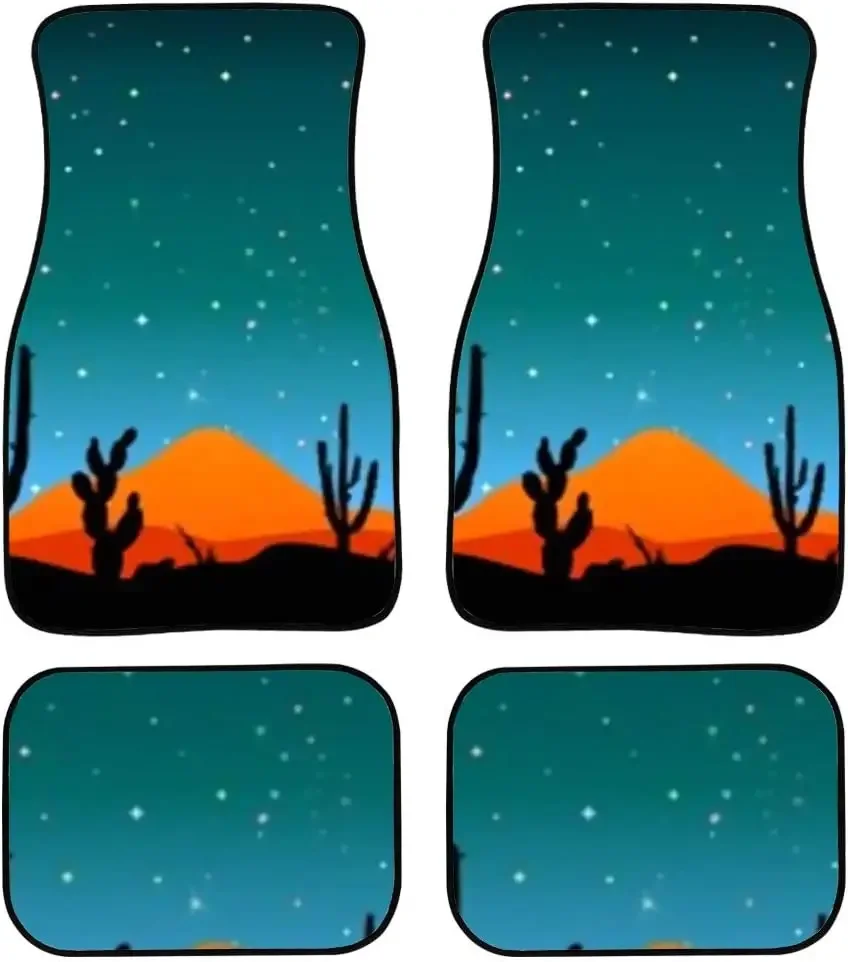 4 шт. автомобильные коврики для пола с принтом