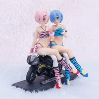 japanese anime 16cm action figure rem ram kawaii girl sexy figure rem pvc collection model chrismas toys