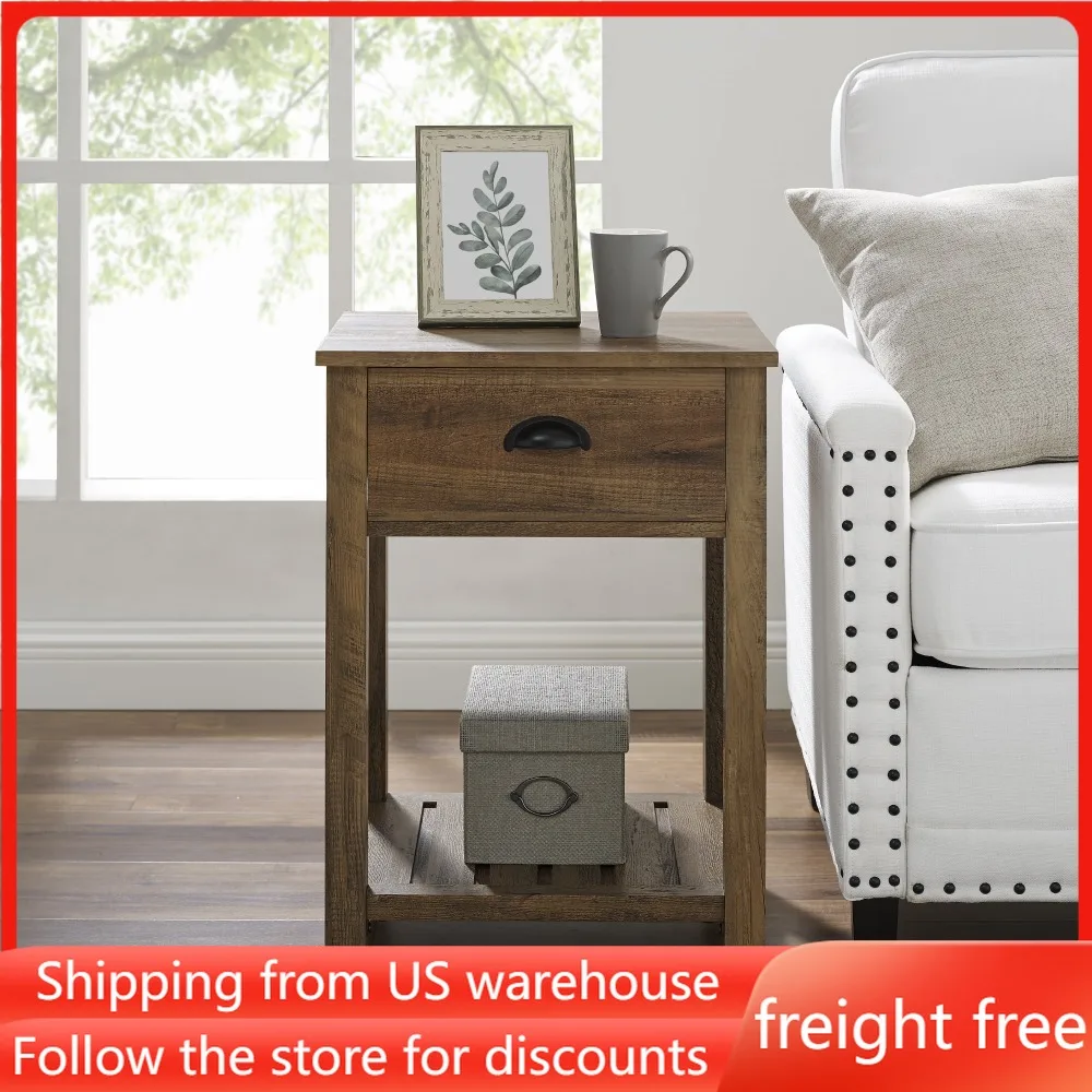 

Single Drawer Open Shelf End Table Free Shipping Living Room Coffee Table Bedside Tables Side Tea Small Corner Furniture Home