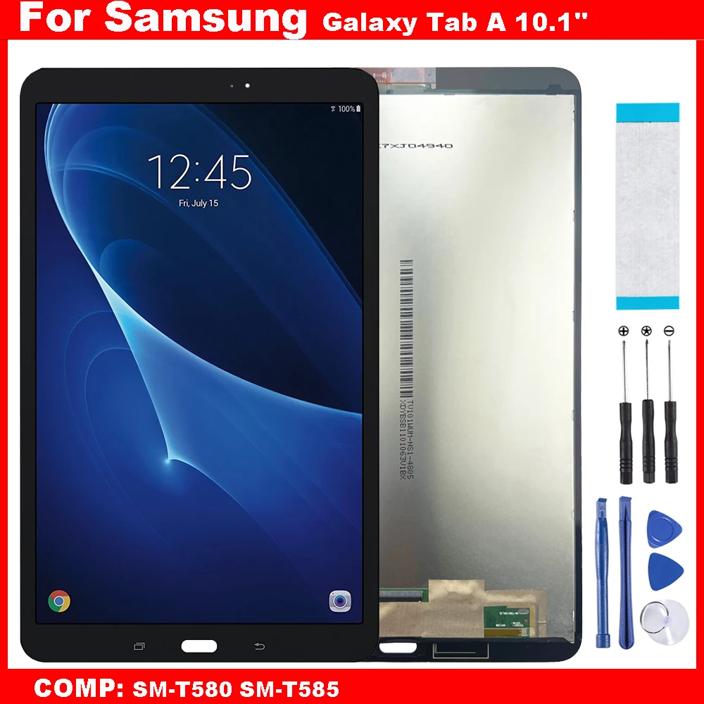 ЖК-дисплей AAA для Samsung Galaxy Tab A диагональю 10 1 дюйма Женский дисплей T580 T585 сенсорный