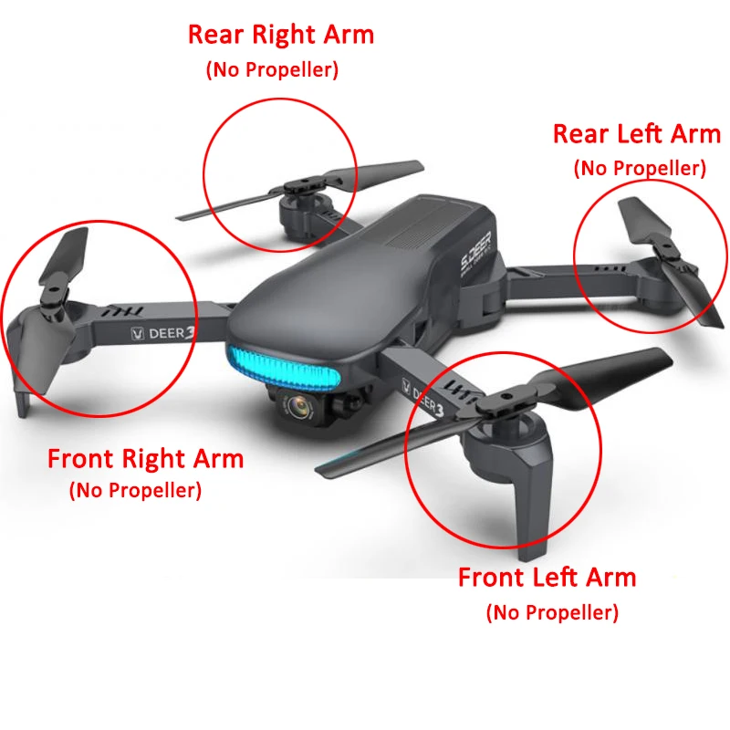 

New LU3 GPS Drone Quadcopter Original Spare Parts Propeller Blade Wings Motor Arm Front Rear Arm with Engine DIY Accessory