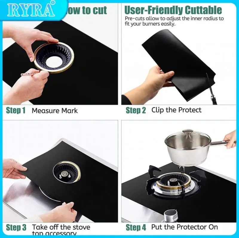 

Коврик с 5 отверстиями, противомасляный коврик с защитой от грязи, крышка для плиты, новинка, газовая проекционная крышка, оптовая продажа ку...