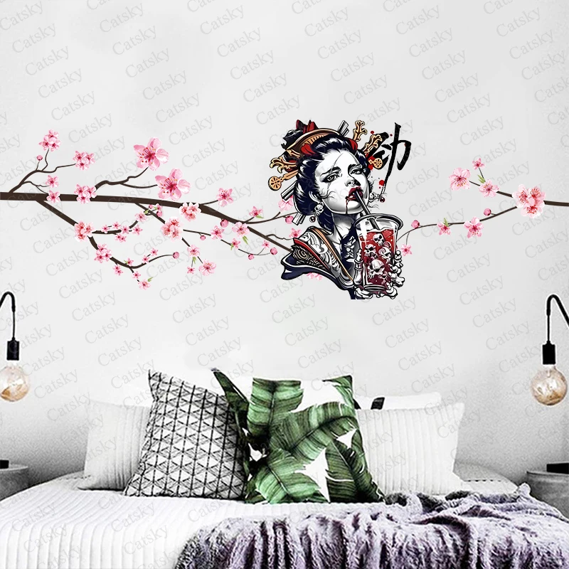 Маска Самурай гейши наклейки на стену для детской комнаты художественная