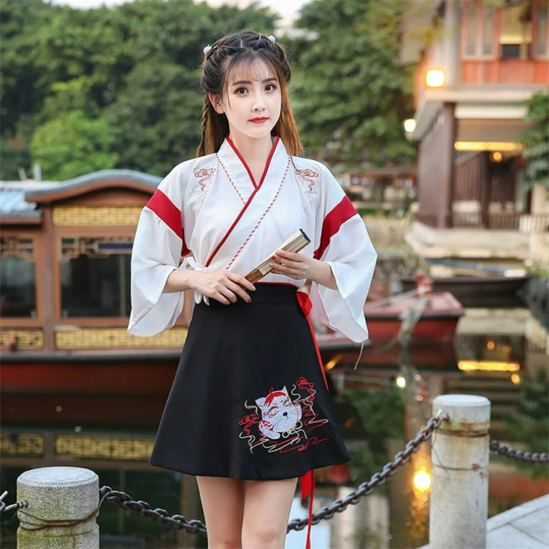 Skirts Vintage Asian Clothing Yukat Party Anime Cosplay Harajuku Costume