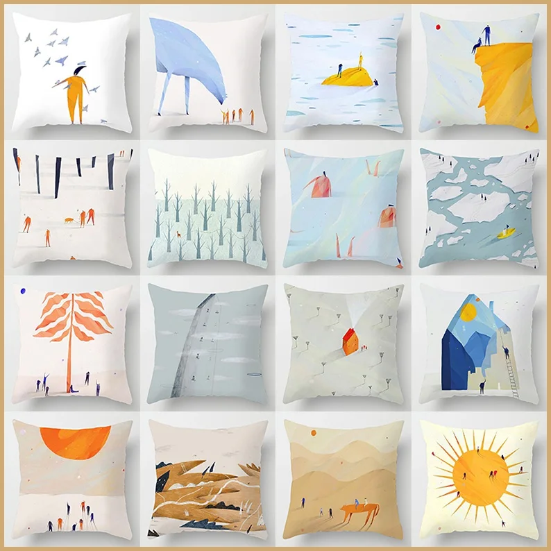 

Abstract villain pattern home decoration printed pillowcase funda de almohada