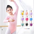 Детская девочки балетные костюмы Одежда для танцев купальникк танцевальное трико для малышей детское боди гимнастическое трико для танцев