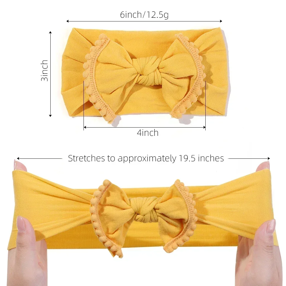 3 шт./компл. милая разноцветная повязка на голову с большим цветком и бантом для